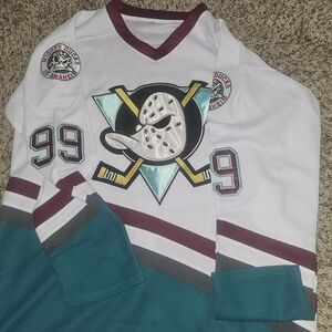 Teal and White Might Ducks Hockey Jersey